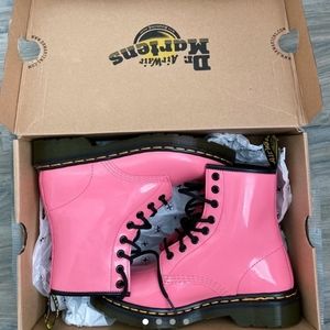 Doc Martens Bubblegum Pink Patent Leather 1460 Combat Boots Size 6